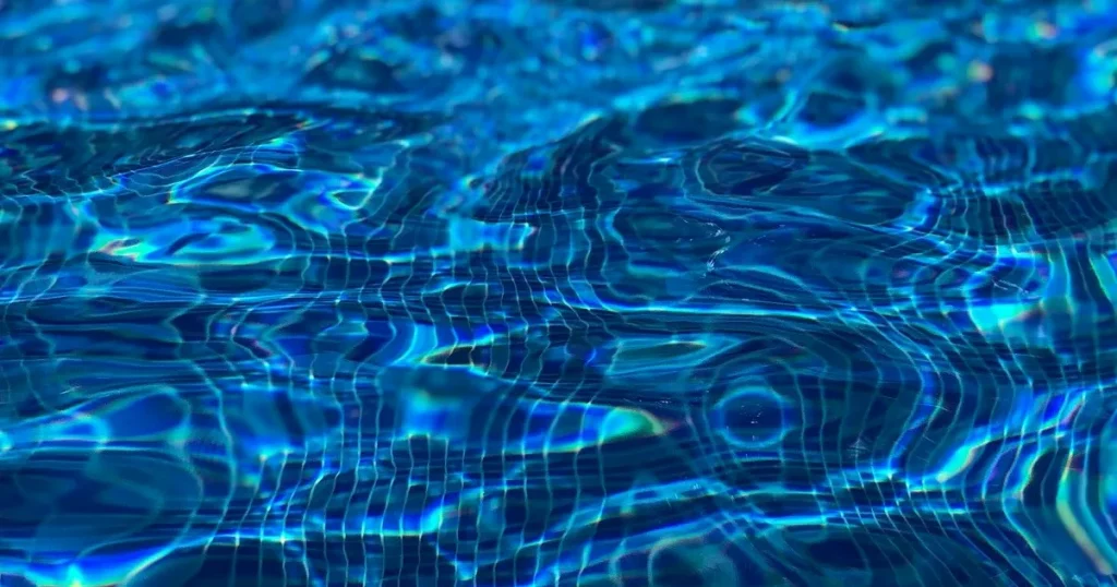 Blue pool of water